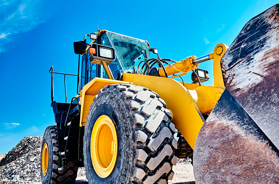 Heavy equipment at work